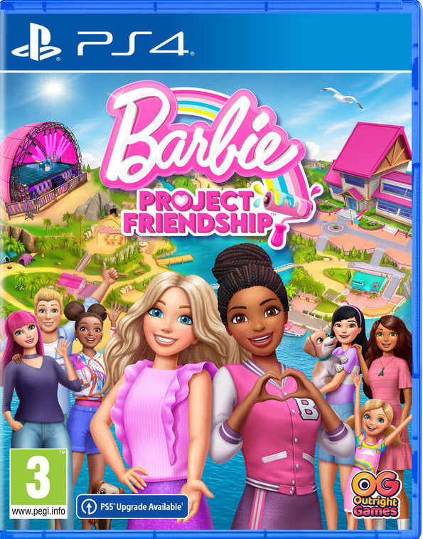 Barbie Project Friendship game cover for PS4 with characters and colorful design