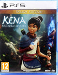 Kena: Bridge of Spirits Deluxe Edition game box for PS5 with character illustration and game title.